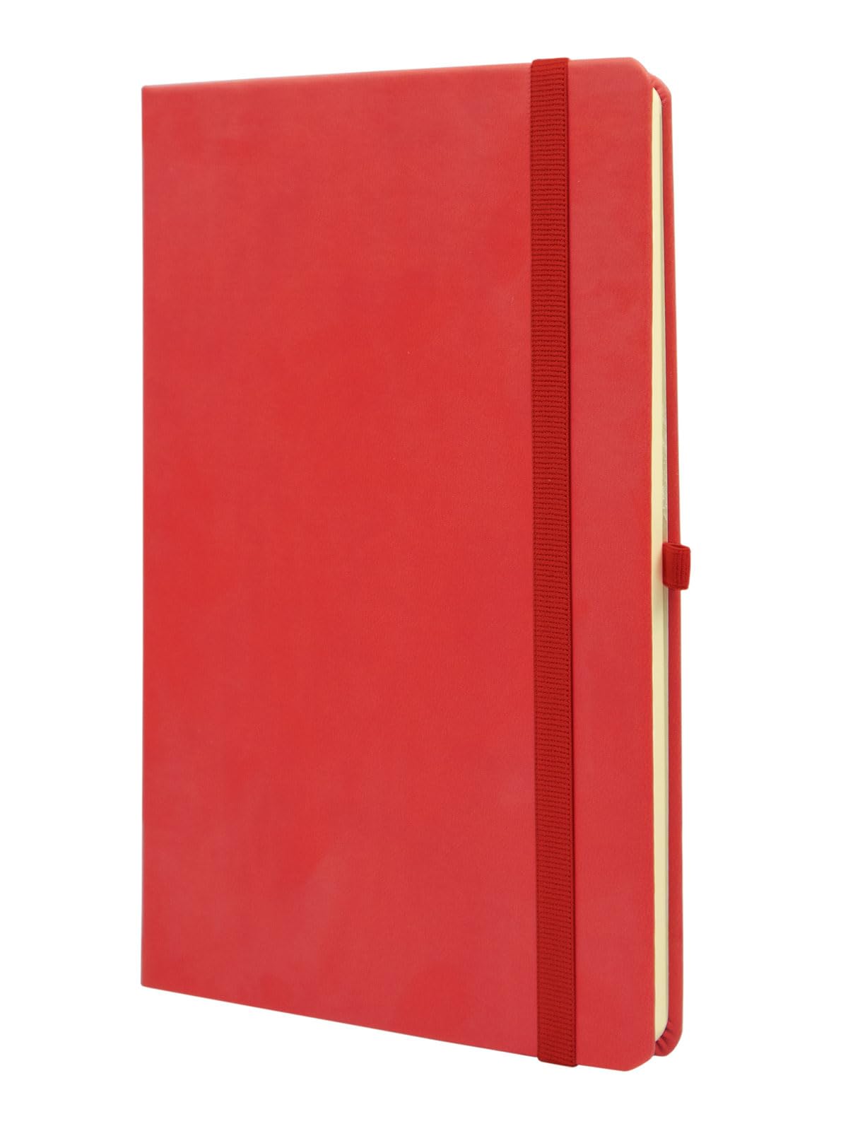 Finocam – Red Plain Class Notebook, Hard Cover, Micro-Perforated Pages, Elastic closure, Pen Loop, 192 Pages