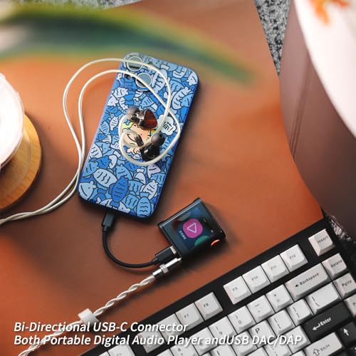 SHANLING M0 Pura Reproductor de música HiFi, reproductor MP3 de alta resolución, DAC/AMP, 2X CS43131 DAC, Bluetooth 5.0, control por APP, LDAC/SBC/AAC, conector 3.5mm/Type-C, compatible con USB Audio