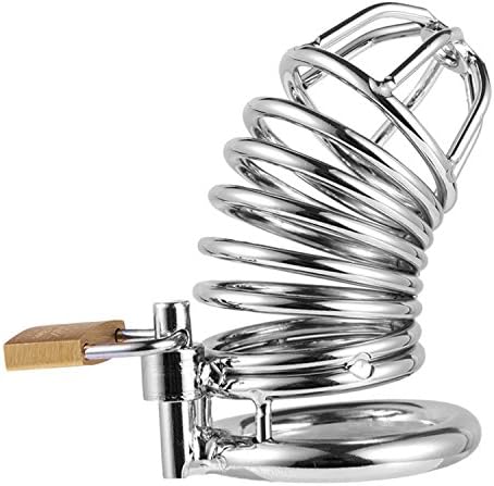 Stainless Steel Male Birdcage Belt With 50mm Ring (Silver, 50mm)