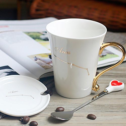 Koolip 10 OZ Coffee Mug Cup - Cute Constellation Ceramic Tea Cup