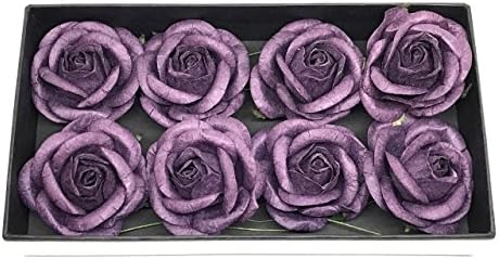 2" Deep Purple Mulberry Paper Flowers, Craft Supplies &amp; Tools, Purple Paper Flowers, Purple Paper Rose, Flower Backdrop ,Flowers For Wedding ,Craft Flowers 10 Pieces