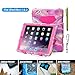 ACEGUARDER ;Slim Military Heavy Duty Cover for kids Rainproof Shockproof Drop Resistance with Back Clip for Apple Ipad mini 1/2/3 (Ice/Rose)