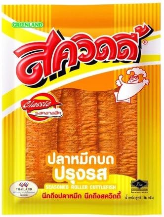 22 Grams SQUIDY Brand Seasoned Roller Cuttlefish Flavour Snack 's Thailand