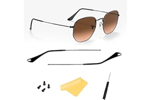 HICYCLE2 Replacement Temple Arm,Temple Tips for Ray ban RB3447 RB3547N RB3548N RB3647N Sunglasses,with 4 Screws,1 Screwdriver (Black)