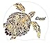 Cressi Fantasy Swim Cap, white w/ big turtle