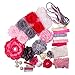 Candygirl Girls DIY Headband Kit - Baby Shower Games Headband Party Supplies for DIY Hair Bow-Make 26pcs Headbands 5pcs Clips - Paris Collection