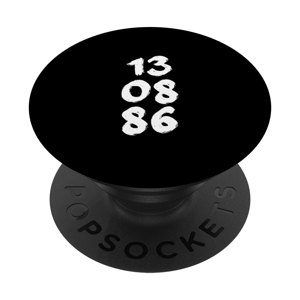 13.08.86 - Birthdate Design with Birth Day.Month.Year PopSockets Swappable PopGrip
