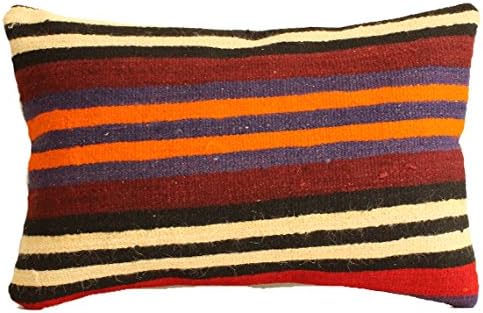 Kilim Pillow, 16x24 Boho Pillow, Southwest Pillow, Throw Pillow, Kilim Cushion, Navajo pillow, Kilim pillowcase, Bohemian pillow , Rug Pillow, Carpet Pillow, Lumbar pillow Eclectic Pillow f301