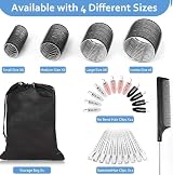 Caija-H Hair Rollers Set 50Pcs with Clips, 4 Sizes Nylon Eco-Friendly view 2