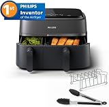 Philips Dual Basket Airfryer 3000 Series 9L with Breakfast Kit NA350/03 view 2