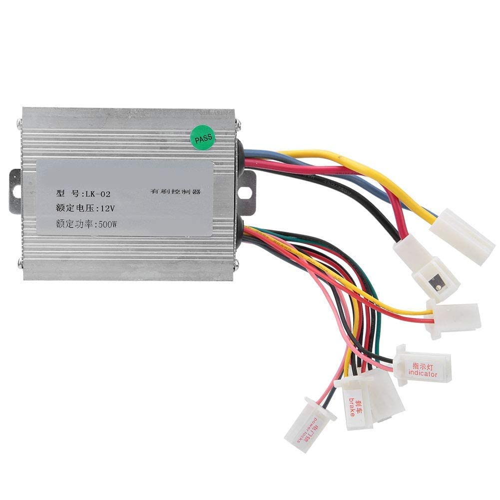Alomejor 12V 500W Electric Brushed Motor Controller DC Motor Speed Controller for Electric Electric Scooter