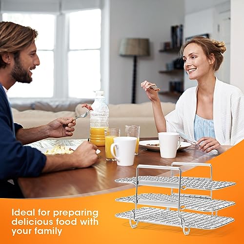 AIEVE Rack Compatible with Ninja Dual Air Fryer, 304 Stainless Steel