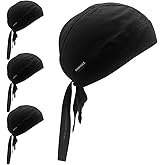 Cotton Doo Rag Skull Cap Sweat Wicking Head Wraps Breathable Helmet Liner Beanie Dew Rags for Men