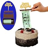 The Money Cake - Cake Money Pull Out Kit includes special box, 1 plastic roll (50 connected pockets), Happy Birthday Topper