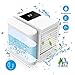 Personal Air Conditioner Air Cooler Fan, 3 in 1 USB Portable Mini Space Cooler, Evaporative Humidifier, Purifier, Cooling Fan for Home Offices Kitchen 2A Charger Included(White)