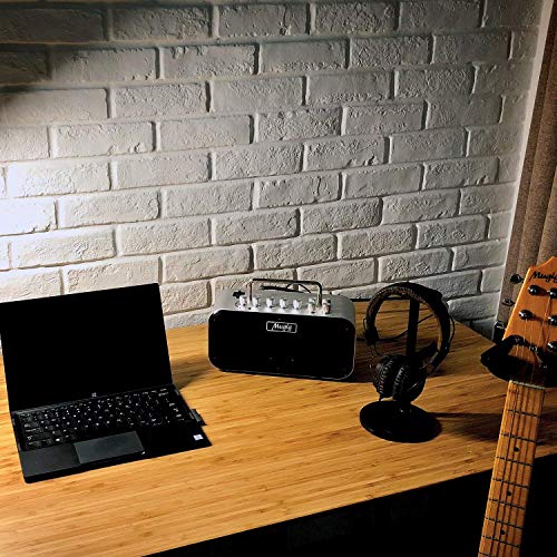 Mugig MA-2 Electric Guitar Amplifier, 10W Amp, 8 Customized Timbre and Effects, Multi-Connection, Built-In Tuner, Dual-Power by AA Batteries or DC12V