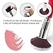 Qivange Makeup Brush Set, Vegan Bronzer Foundation Eyeshadow Kabuki Brushes for Flawless Look(10pcs, Rose Red with Silver)