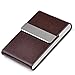 Ayliss offer Personalized Engraving service Bussiness Card Holder Top Quality Stainless Steel Leather Magnetic Shut