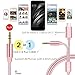 Moto Z Type-c Car Aux Cable, UNOOE Tangle-Free 2× 3.5mm Headphone Jack Adapter Stereo Audio Auxiliary Cord Compatible with ALL Android Phone & Motorola Moto Z Series, LeEco Le 2/Max 2 and More (Rose)