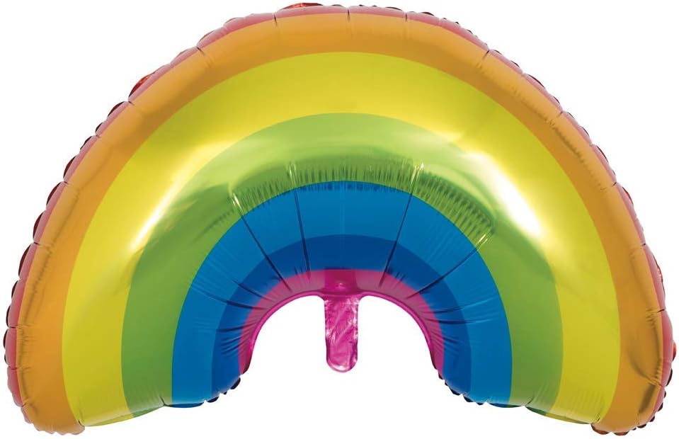 Unique Party 52127 - 36" Foil Giant Rainbow Balloon, Large