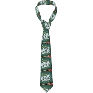 Rqzwdq Welcome Back To School First Day Of School Teachers Students Tie For Men Fashion Neckties For Formal Party Business We