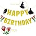 Joymee Beauty and The Beast Inspired Banner, Belle Happy Birthday Rose Garland Kids Baby Shower Princess Party Decorations