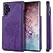 DAMONDY for Note 10 Plus Case,Emboss Tree Cat Slim Protective Case with Credit Card Slot Holder Flip Folio Soft PU Leather Magnetic Closure Cover Case for Samsung Galaxy Note 10 Plus-Purple