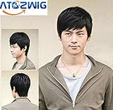 ATOZWIG Short Wig with Bangs Men&Women Attractive Fashion Men's Short Straight Layered Wig +Wig Cap