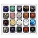 ZZKOKO Gemstones for Kids, 20PCS Handicraft Natural Gemstone Rocks Set, Mineral Polished Natural Stones from Around The World, Decorative Stones Ball Rock and Mineral Educational Collection Gem Kit