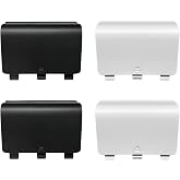 4 Pack One Controller Battery Cover for Xbox One, One S/One X Controller Battery Back Cover [NOT for Xbox Series X/S], Battery Back Shell Covers for Xbox One, One S, One X Controller(White/Black)