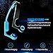 Bone Conduction Headphones, JUHALL Bluetooth V4.2 Earphones Wireless Sports Headset Built-in Mic Sweatproof for iPhone, Android, Other Bluetooth Enabled Devices (Blue)
