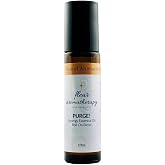 Purge Essential Oil Roll-On 10ml - Fleur Aromatherapy | Pre-Diluted in Fractionated Coconut Oil, Energy Cleansing Roll-On Blend, Professional Clinical Aromatherapy Quality