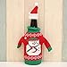 ZKLKLO Christmas Wine Bottle Covers Christmas Wine Bottle Gift Wrap Knitted Wine Sweaters Cover Bag-Set of 6