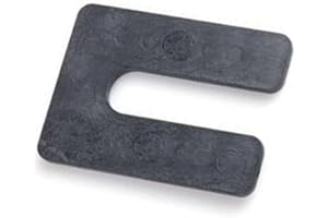 AGILUX Glazelock GLZ21 Square Horseshoe Plastic Flat Shims Black 400pc/box. 1/4" Thick Shim 4" L x 3" W with 7/8" Slot (400, 1/4")