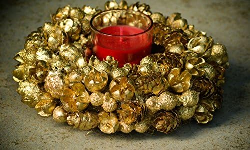 ForestKraft Gold Candle Holder, Pooja Room Decor, Gift, Centrepiece and Showpiece for Coffee Table Decor, Centre Table…