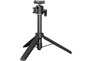 SmallRig Action Camera Selfie Stick Quick Release Tripod, 7.8-21.6in Extendable, 360° Ball Head, Cold Shoe Mount, for DJI Action 5 Pro/4/3, for GoPro Hero Black 13/12, Mirrorless Camera, Webcam - 5435