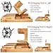 YOOSIDE for Garmin Fenix 6/Fenix 5/Fenix 5X/5S Charger Charging Dock Stand,Bamboo Wooden Desk Charger Station Organizer for Garmin Fenix Samrtwatch,Pixel,Tablet(Include Charging USB Cable)(Wood)