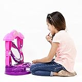 Girls Table Top Vanity Set “Little Princess” with Build In Mirror, Shelves, & Drawer, 13 Fashion & Makeup Accessories including Lipsticks, Combs, Bracelets & Rings, with Sounds & Flashing Lights by Dimple