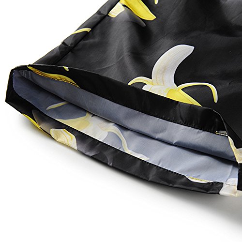 Mlide Mens Plus Size Trouser,3D Banana Graphic,Summer Swim Trunks Quick Dry Surfing Beach Shorts Pants (Small)