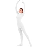 SUPRNOWA Full Body Unitard Turtleneck Spandex Footed/Footless Long Sleeve Unisex