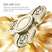 XDesign Tri-Spinner Fidget Focus Toy Stress Reducer for Kids and Adult [Premium Metal Frame] Easy Flick and Spin Figit Hand Finger Toys, Perfect for Class, Work, Home [Metal-Alloy Series] - Gold