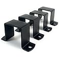 Baru Decor - 1x1" Square Tube Strap Clamp, Powder Coated Black, bracket clamp U-type - 4-Pack