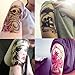 DaLin 4 Sheets Rocking Your Life Temporary Tattoos Flower Skull, Rock Lady