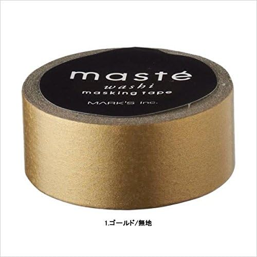 Maste 15 mm Basic Colour Washi Tape - Gold