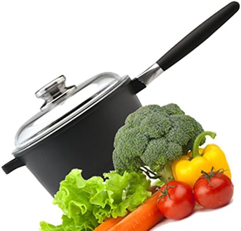 Eurocast Professional Cookware 6.25" Sauce Pan with Glass Lid and Removable Handle