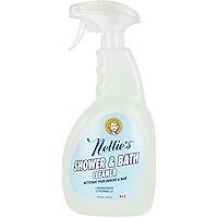 Nellie's Shower and Bath Cleaner - Plant-Based Formula - Removes Soap Scum & Grime - Refreshing Lemongrass Scent -Easy Daily