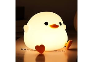 Daixinde Dodo Duck Night Light, Cute Duck Lamp, Rechargeable Dimmable Nightlight, Silicone LED Bedside Lamp Nursery Nightlight with 20 Minutes Timer and Touch-Sensitive for Bedrooms, Living Room