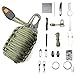 CAMPSNAIL Emergency Survival Kit Grenade - 20 Accessories First Aid Kit Survival Wrapped in 550 lb Paracord Survival Grenade for Emergencies (Army Green)