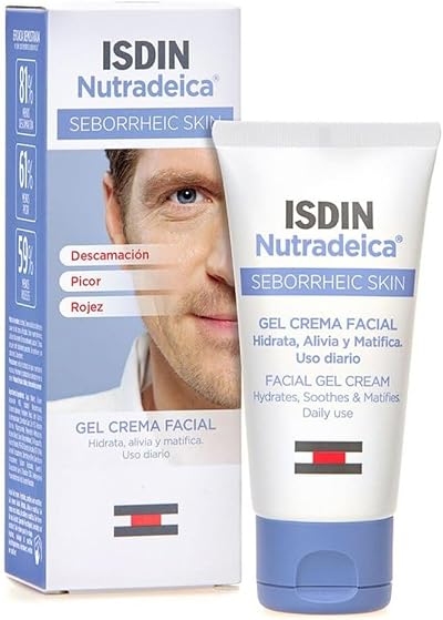 ISDIN Nutradeica Facial Gel Cream 50ml for Seborrheic Skin Hydrates Soothes