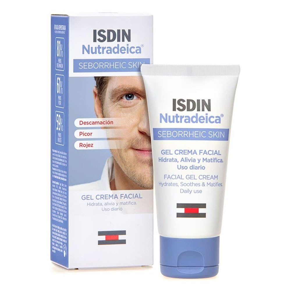 ISDIN Nutradeica Facial Gel Cream 50ml | For Seborrheic Skin | Hydrates, Soothes and Matifies skin